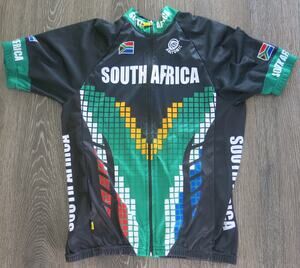 Anatomic South Africa Cycling Jersey Size M Mens Bike Pockets Zipper Flag Logo